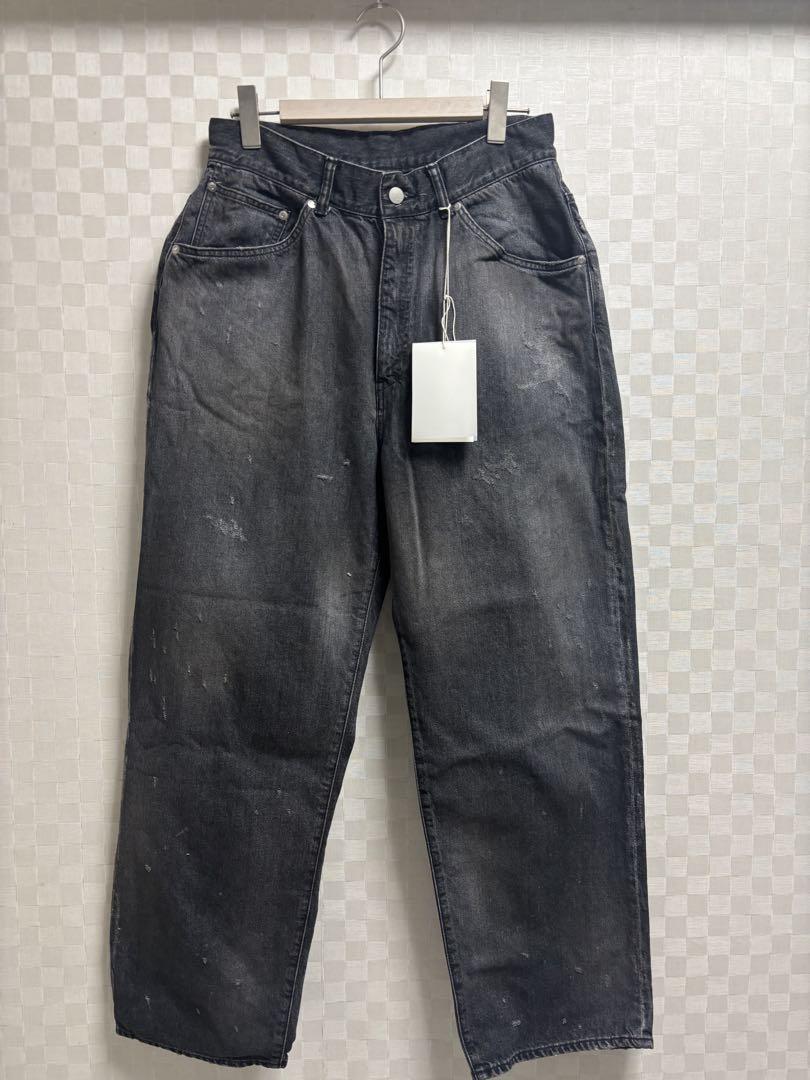 Rare 1 25ss ANCELLM AGING TAPERED 5P DENIM - straight leg
