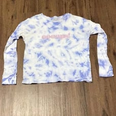Blue Tye Dye Long Sleeve Top Sz Small