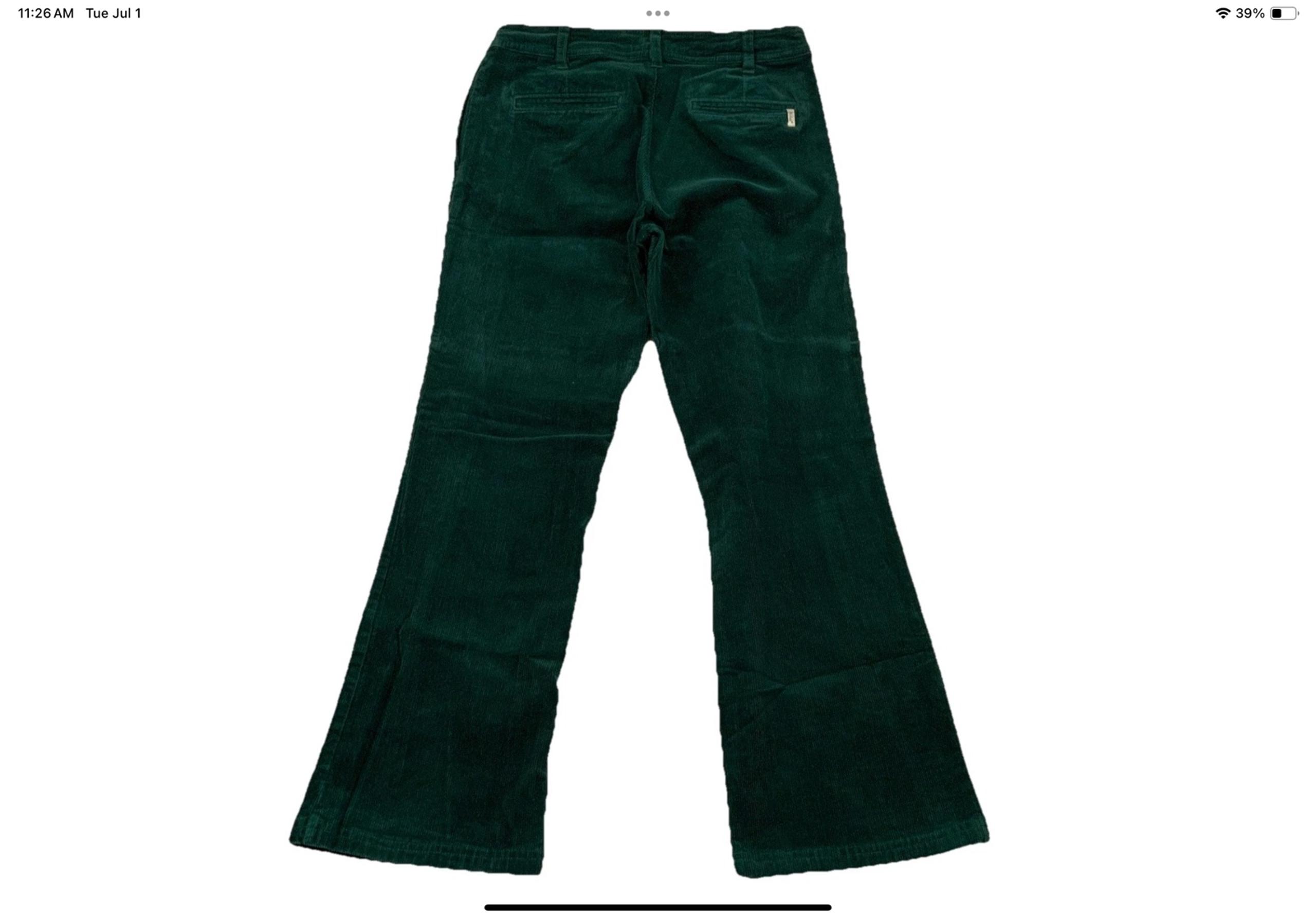 Woolrich Corduroy Straight Leg Jeans Women’s Size 6 Stretch Emerald Green 32x28