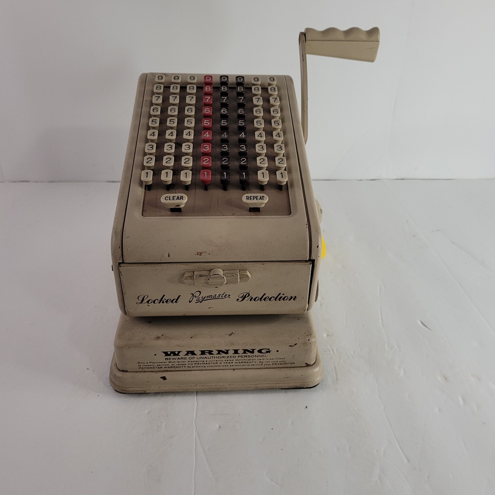 Paymaster Series 7000 Check Printer Key Works NICE vintage