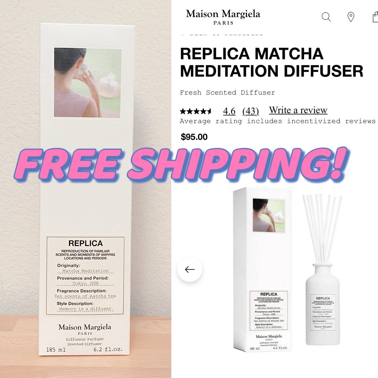 Discontinued! New Maison Margiela Matcha Meditation Diffuser 185ml
