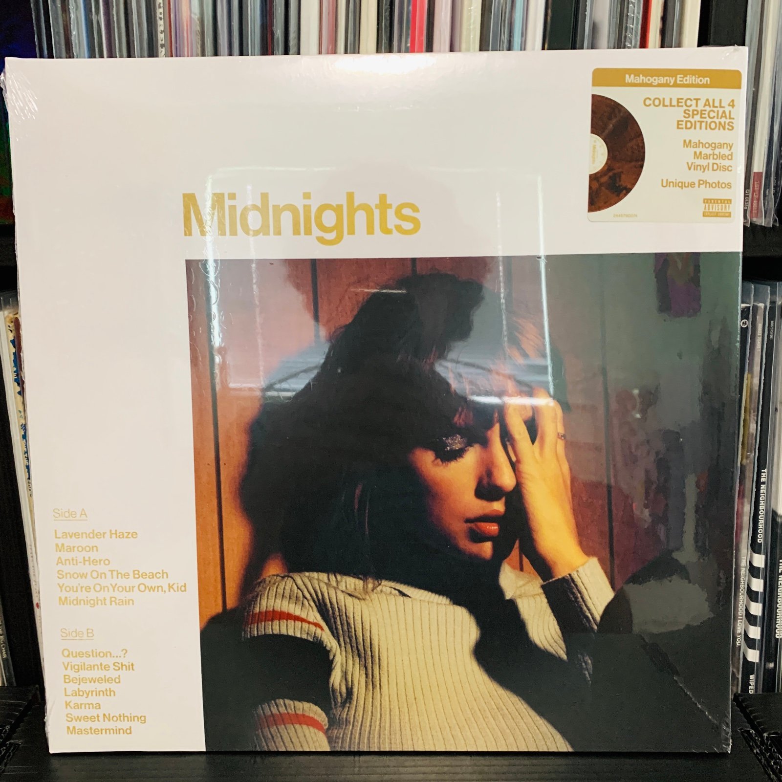 Taylor Swift - Midnights Mahogany Marbled Vinyl Variant LP New Sealed Record