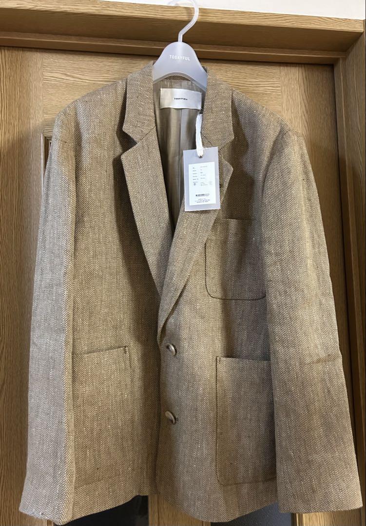 todayful Boyfriend Linen Jacket 36 Beige