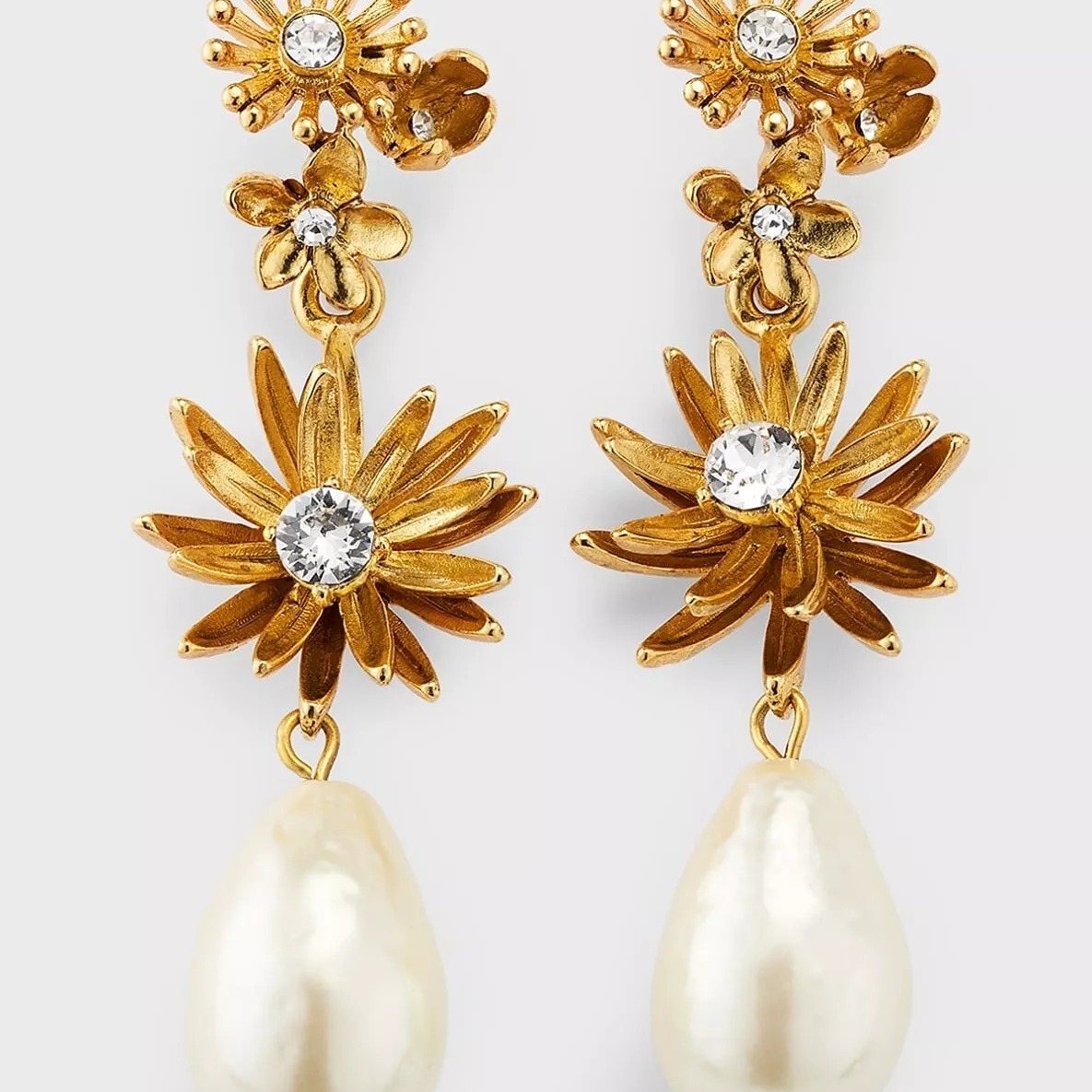 Oscar de la Renta Floral Bloom Earrings