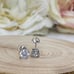 18K White Gold 9mm Screwback Diamond Stud Earrings