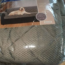 sure fit textured pique sofa non-slip cover deep grey new