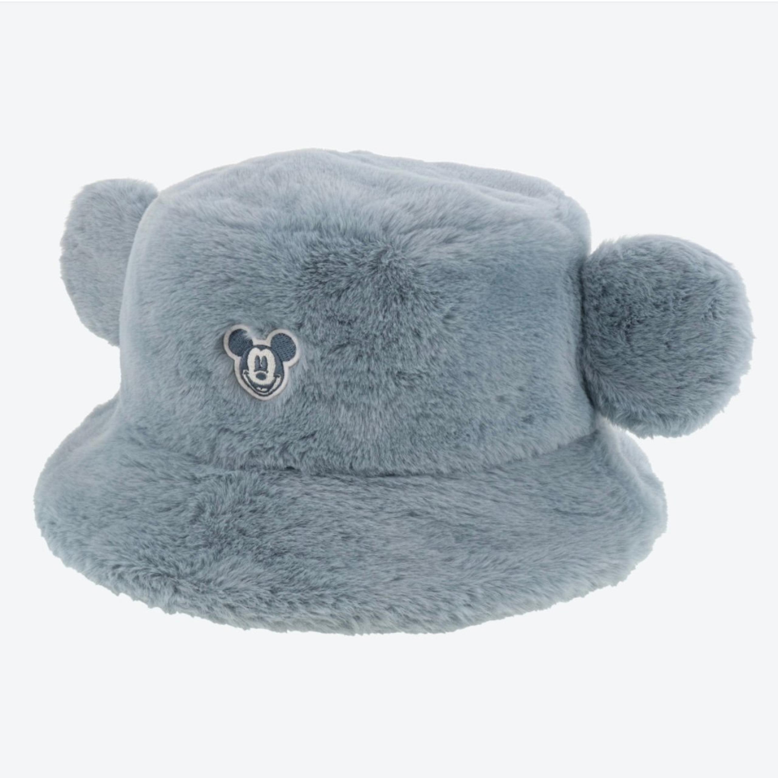 Tokyo Disney Resort Mickey Mouse Fluffy Bucket Hat Blue