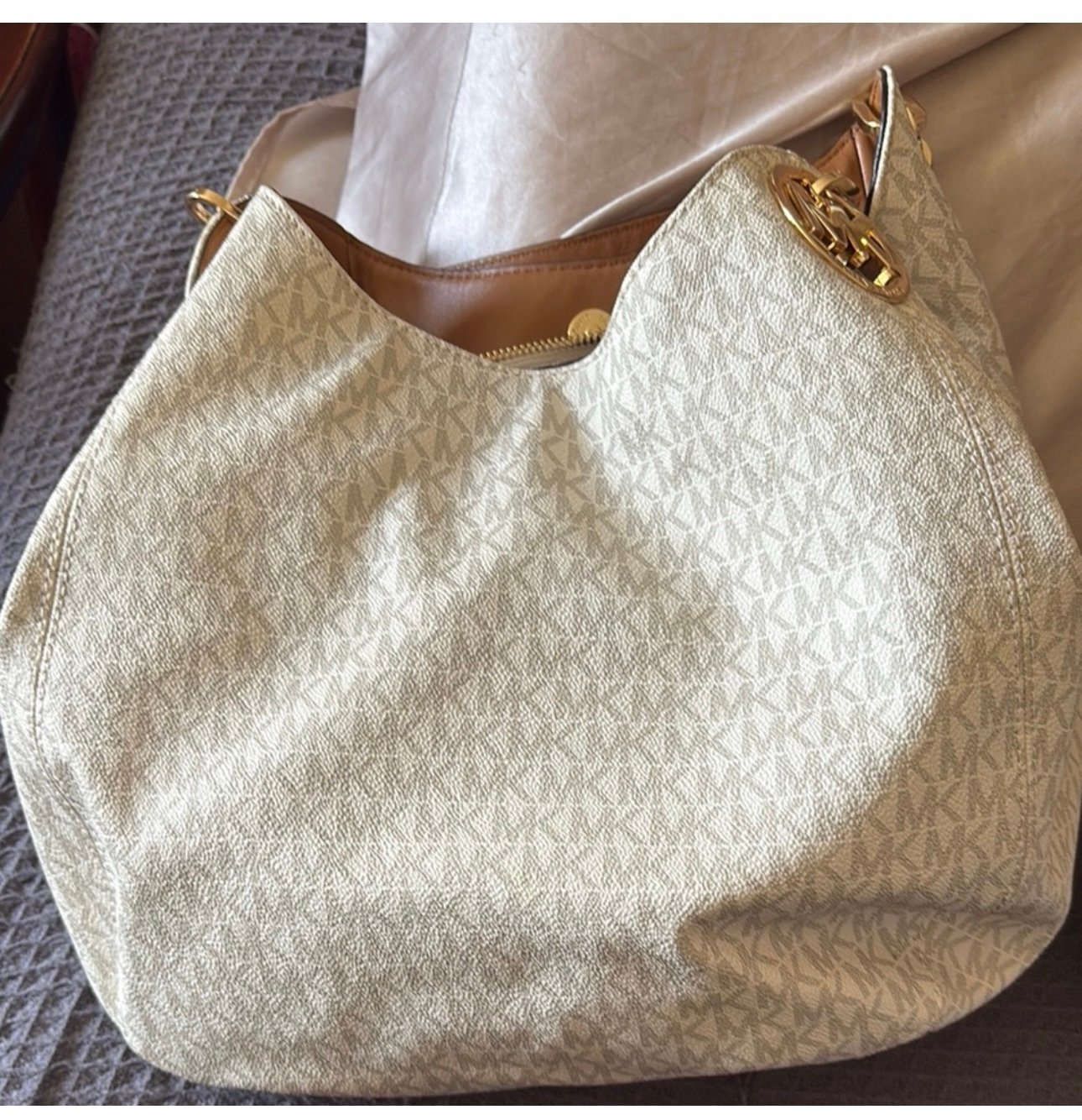 Michael Kors Cream Color Shoulder Bag