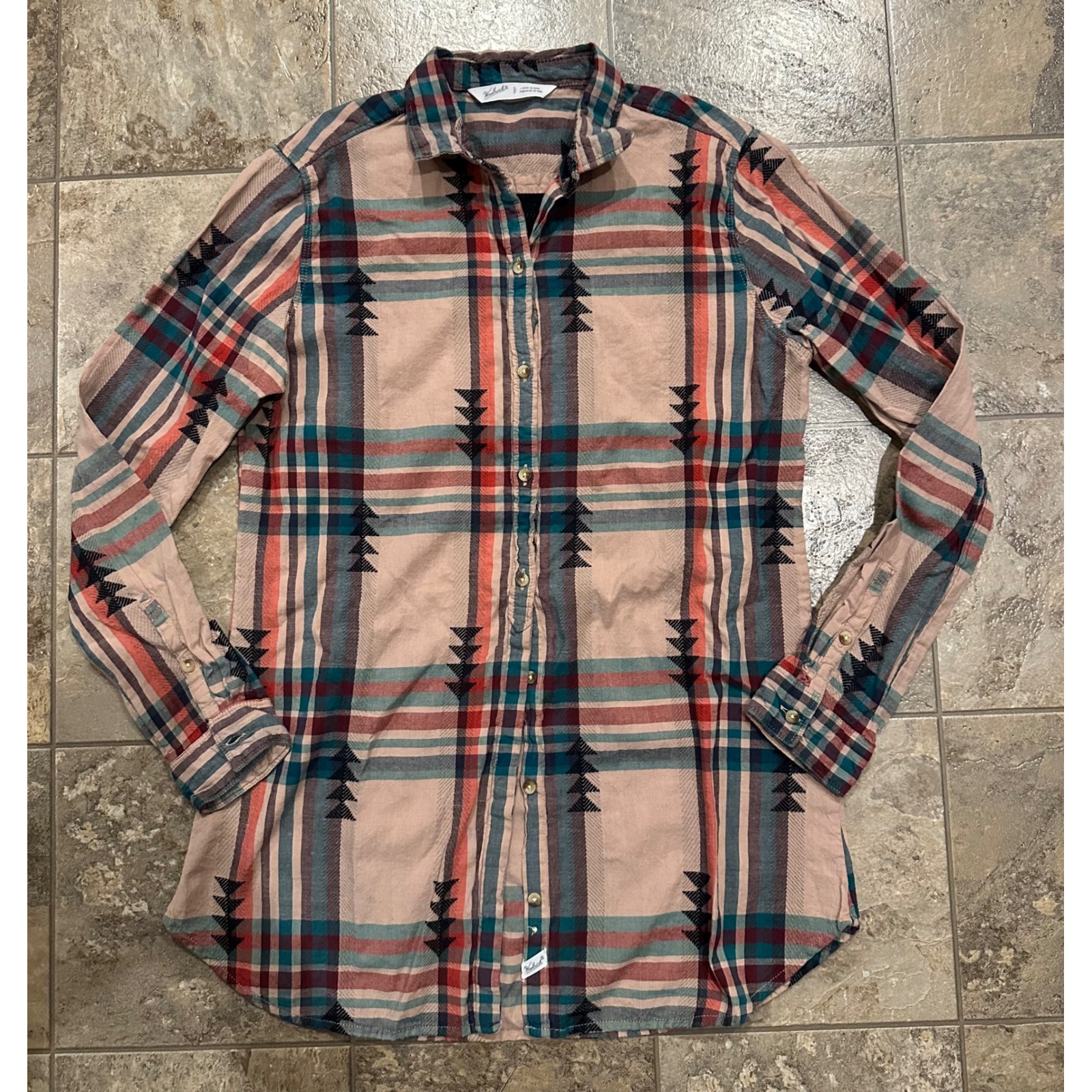 Woolrich Women's Casual Button Down Plaid Shirt Size S