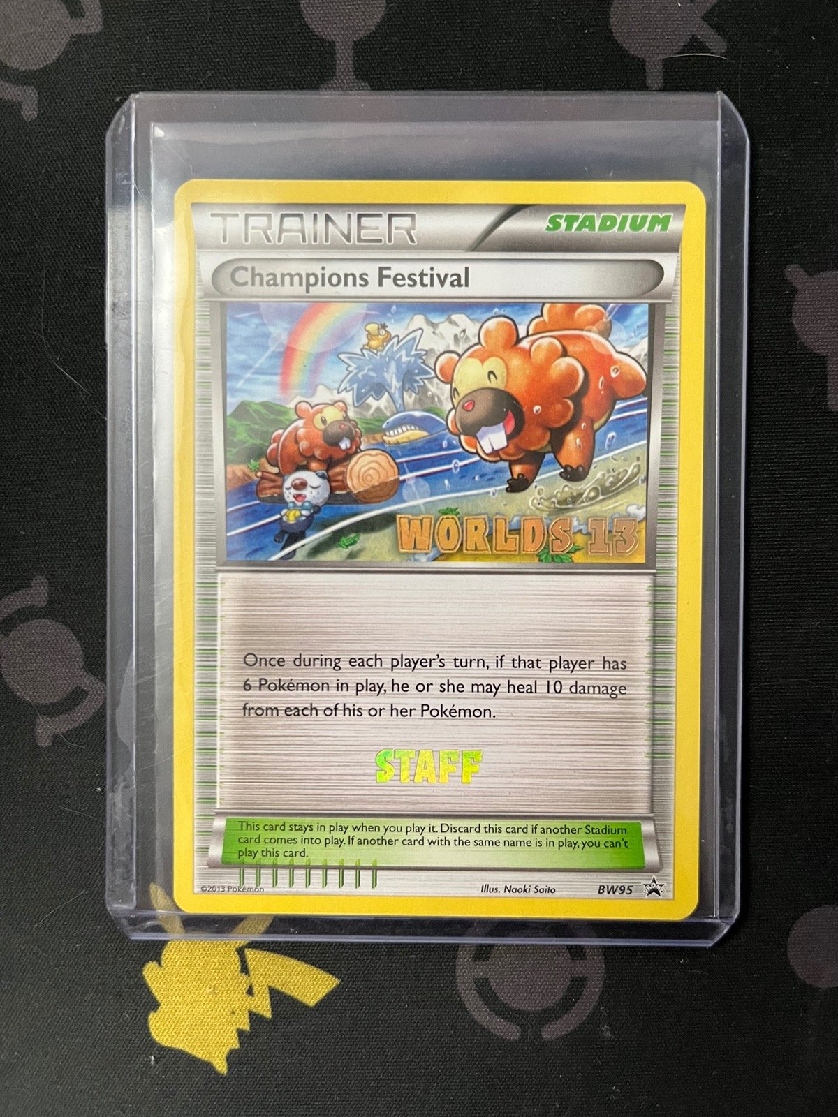 Pokémon TCG Champions Festival STAFF Promo BW95 – Worlds 2013 | Free Shipping