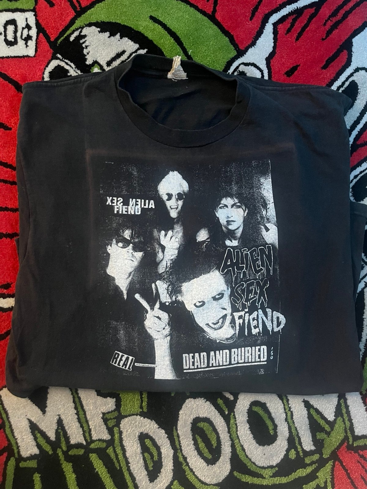 Vintage Alien Sex Fiend Shirt Late 90’s Band Promo Gothic Rock Nik Fiend Punk