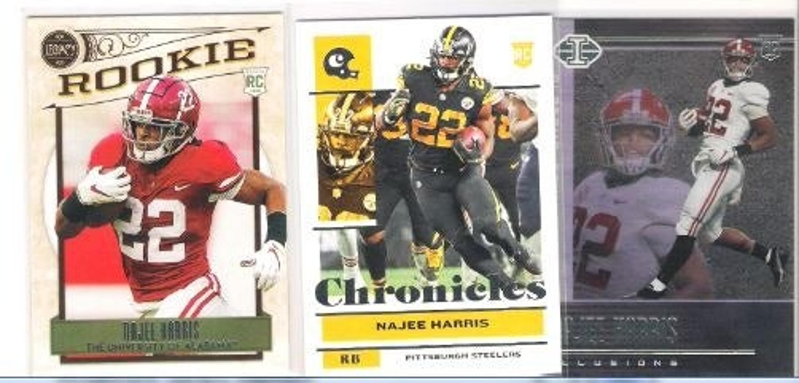 Najee Harris Pittsburgh Steelers Rookie Card Lot #3