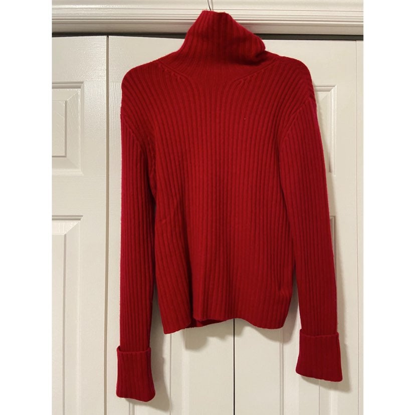 Red Heaven Wool Cashmere Turtleneck Sweater