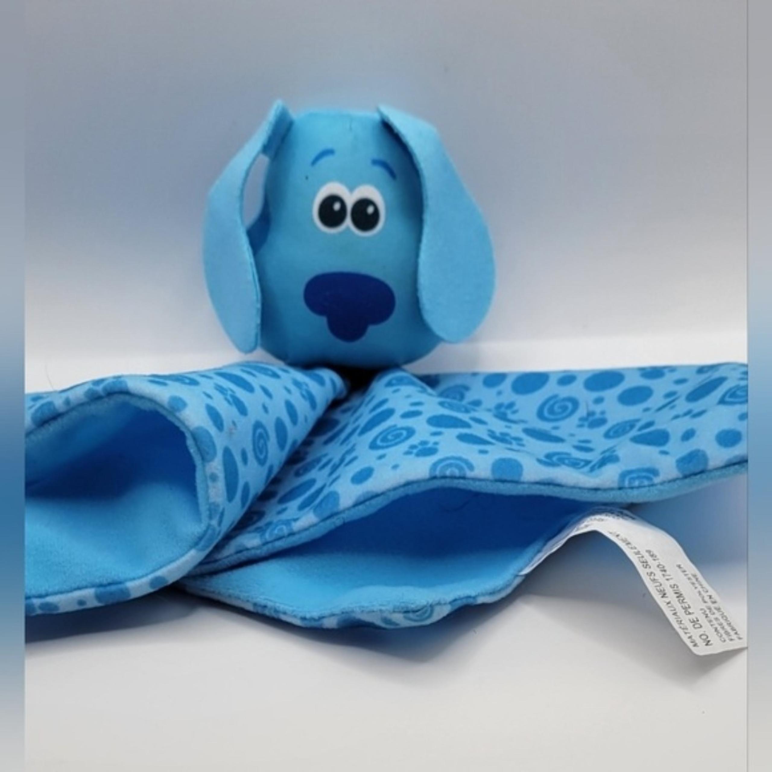 Blues Clues Nick Jr. Blue Lovey Puppy Dog Lovey Security Blanket Baby Plush Doll
