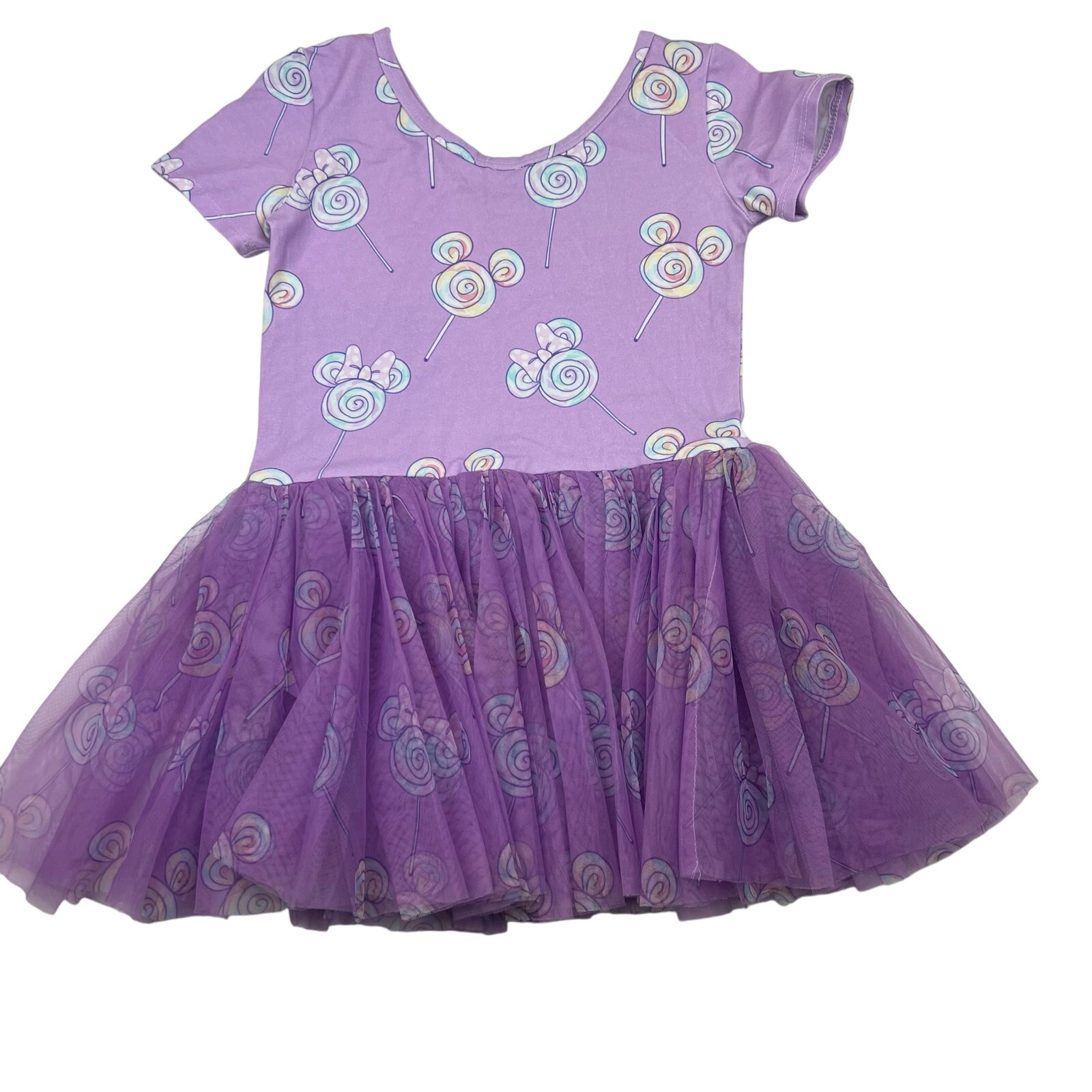 Wild Rich Kids Disney Mickey Lollipop Tulle Skirted Leo Dress
