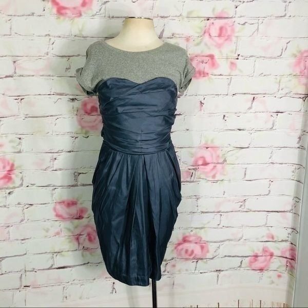 Ramy brook short sleeve faux layered look dress