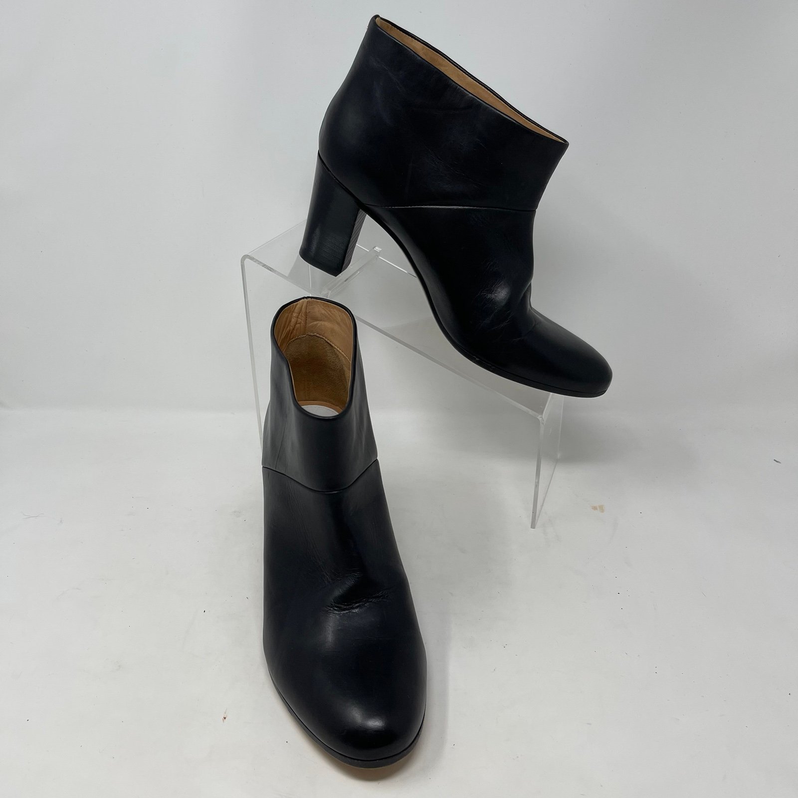 Maison Martin Margiela Black Italian Leather Booties 7/37.5