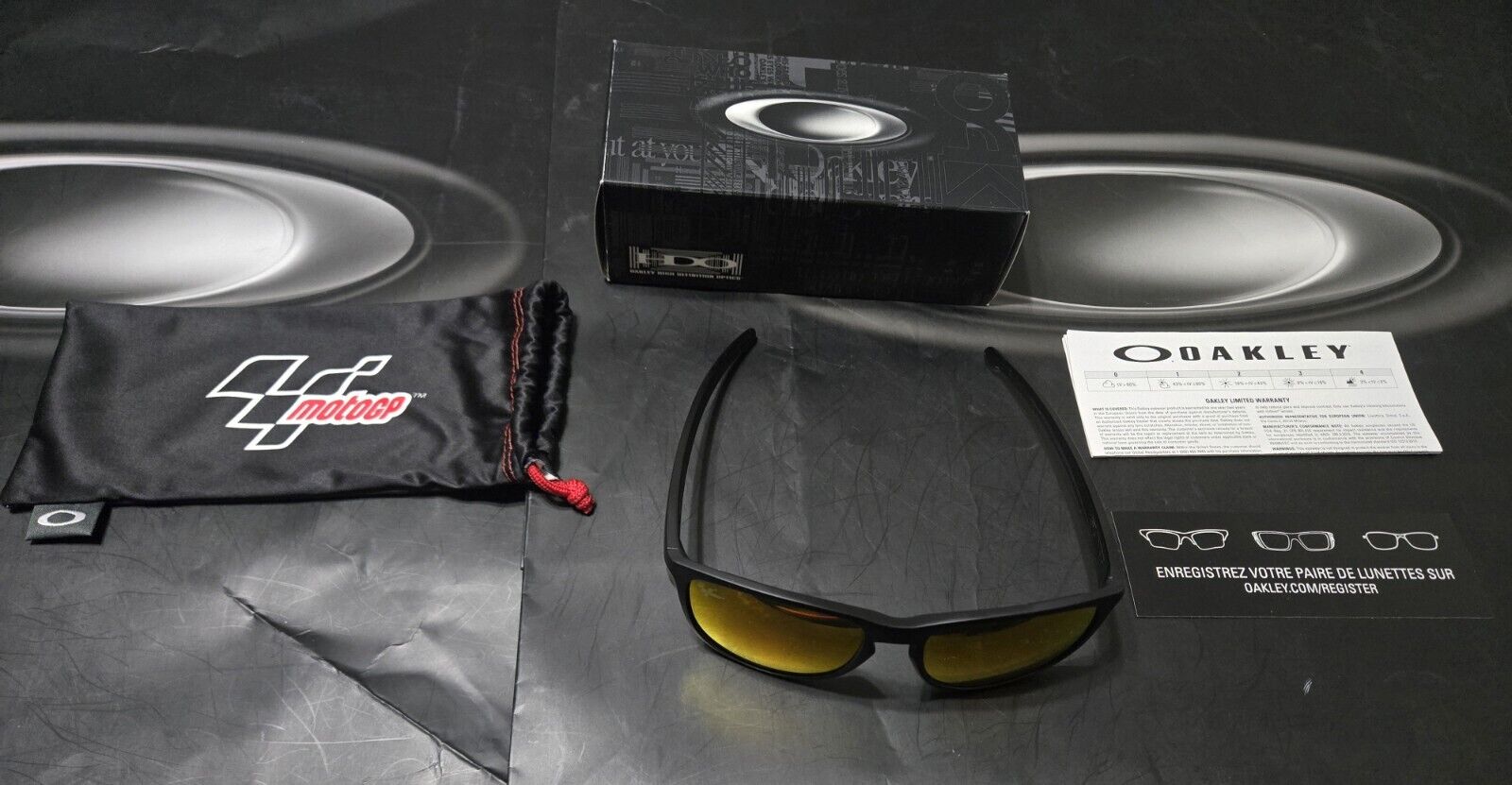 Rare Oakley Moto GP Sliver R Round Matte Black / Prizm Ruby Iridium OO9342-1557