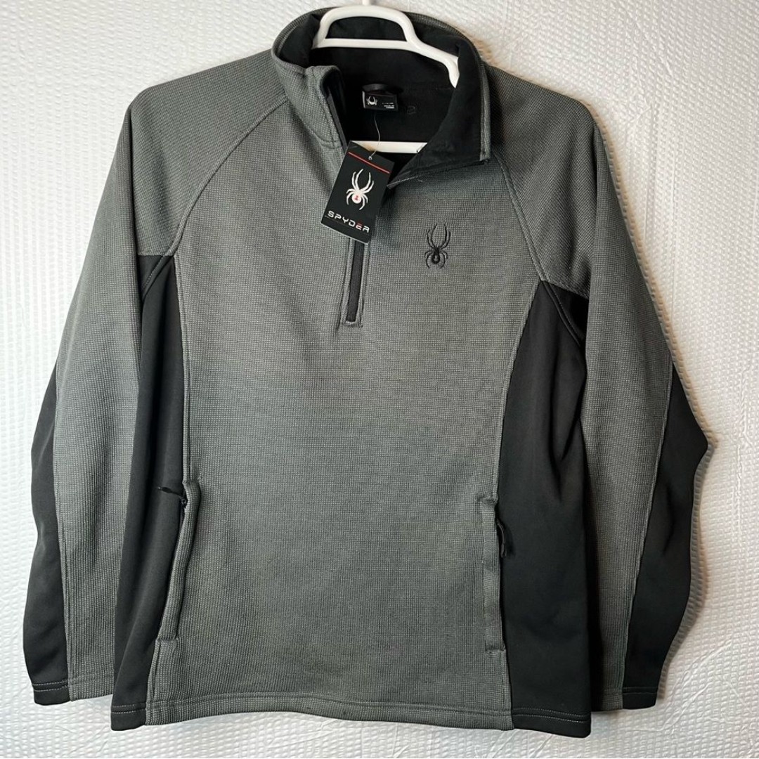 NEW SPYDER 1/4 Zip Pullover With Fleece Inside Size L