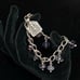 Vintage 925 Silver Rajasthan Hindu Tribal Charm Tanzanite Peacock Pearl Bracelet