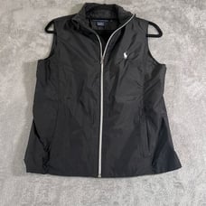 Ralph Lauren Polo Vest Women's Small Black Sleeveless Windbreaker Golf