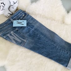 GUESS BY MARCIANO JEAN BERMUDA-Swarov ski Crystals-Mid Waist-Size 26 (27) VTG-NW