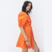 ZARA Belted Dress with Balloon Sleeves (L)
