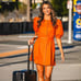 ZARA Belted Dress with Balloon Sleeves (L)