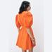 ZARA Belted Dress with Balloon Sleeves (L)
