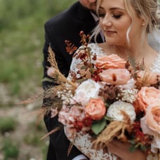 Fall boho Silk and Dried bridal bouquet