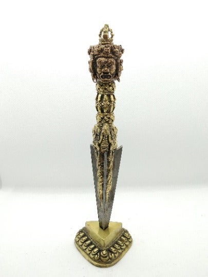 3 metal Phurba with stand | Tibetan ritual phurba | Phurba | Buddhist Phurba