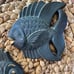 Set of 2 vintage 1950s black gold fish