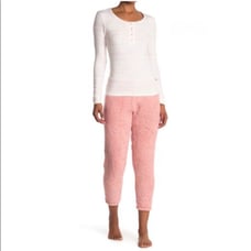 NWT BearPaw Pink Henley & Faux Shearling Pant 2-Piece Set Size XL