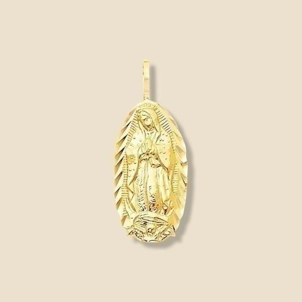 14k Solid Gold Guadalupe Charm | Virgin Mary Pendant | Religious Jewelry |