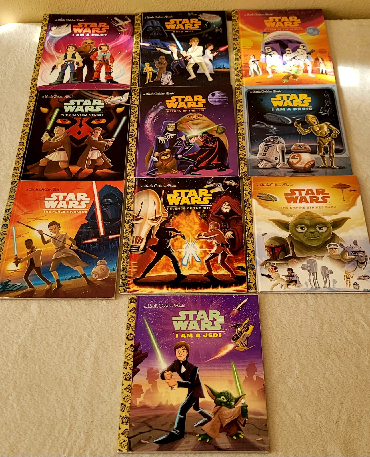 a Little Golden Books Hardback Lot of 10  Star Wars Books. Read Them You Must