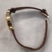Vintage Carriage Women's Gold Tone Watch With Brown Leather Band