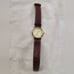 Vintage Carriage Women's Gold Tone Watch With Brown Leather Band