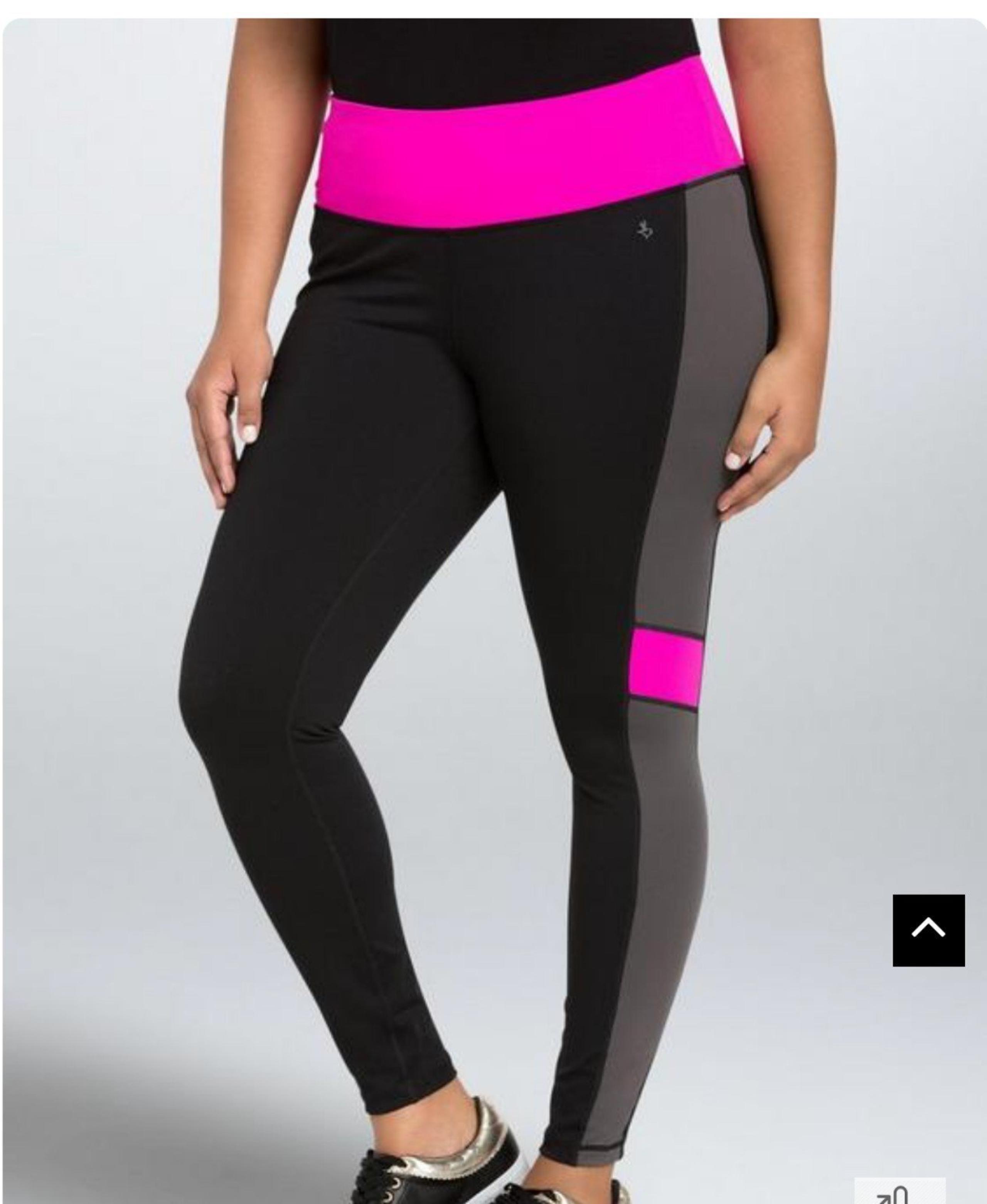 Women's Torrid Casual Sport Leggings Active Plus Size Size 2X Black Pink Yoga