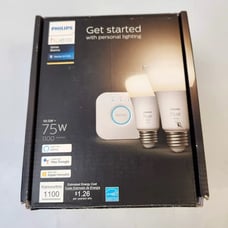 Philips Hue White A19 Bluetooth 75W Smart LED Starter Kit