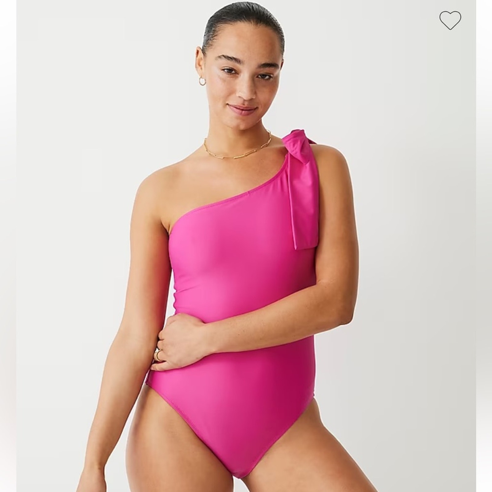 J Crew One Shoulder Bow One Piece