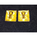 Vintage Pierced Earrings 1980s Retro Gold-tone Square Quilted Pattern