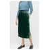 J. Crew Emerald Green Velvet Pull-On Skirt