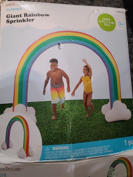 Gigantic Rainbow Sprinkler over 6 ft tall