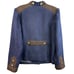 Susan Graver Womens Military Jacket Size XL Navy Blue and Brown Gold Button