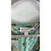Boemo Womens Turquoise Floral Boho Maxi Dress Short Sleeve Button Front Size L