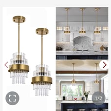 2 pack glass pendant lights