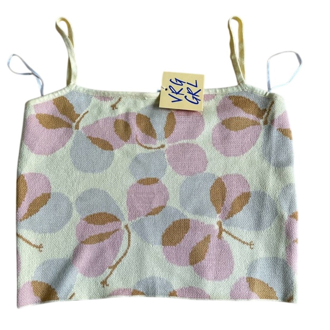 New! VERGE GIRL Yellow strap knit Crop top Size‎ 12