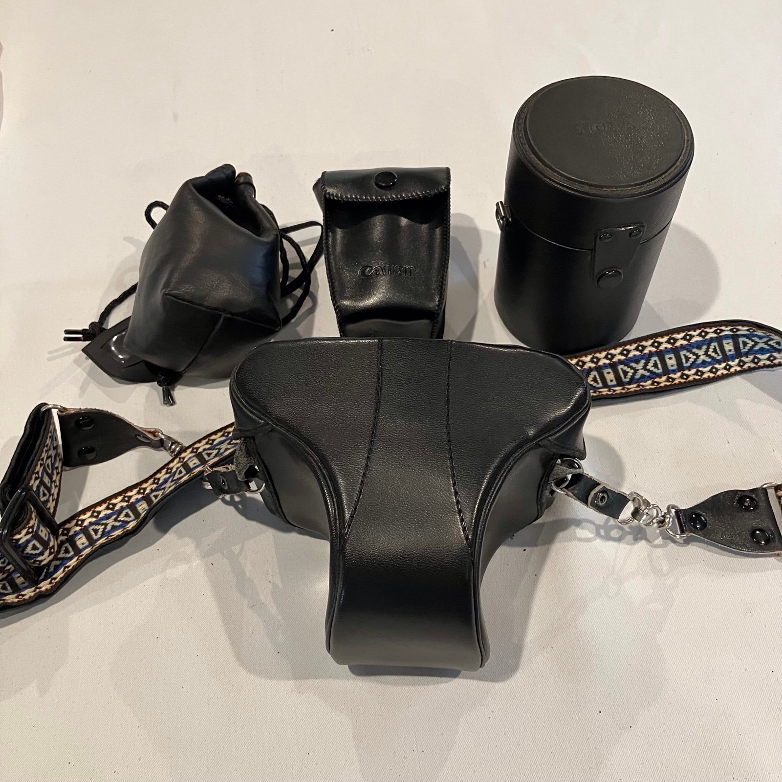 CANON AE-1 PROGRAM 35 mm Film Camera With 3 Lenses Sigma 105mm/28mm 50mm