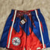 PHILADELPHIA 76ERS MITCHELL AND NESS BASKETBALL SHORTS SZ L