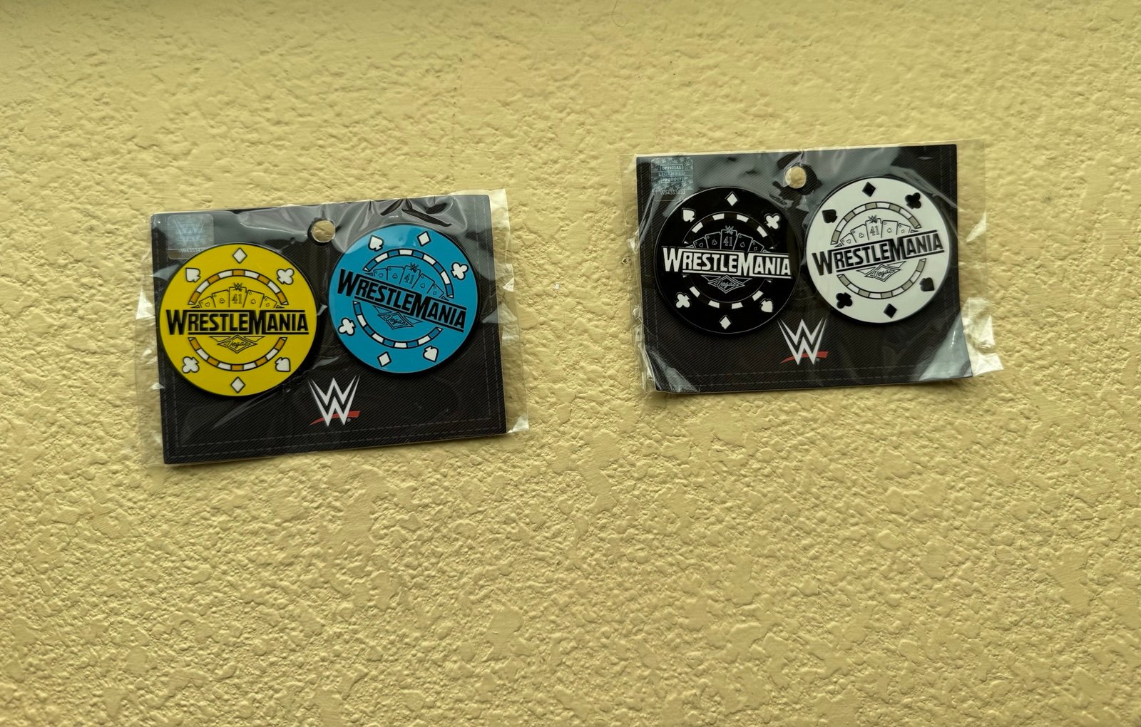 WWE WWF Wrestlemania 41 2025 Collectors Pin Las Vegas Poker Chips Lots Of
